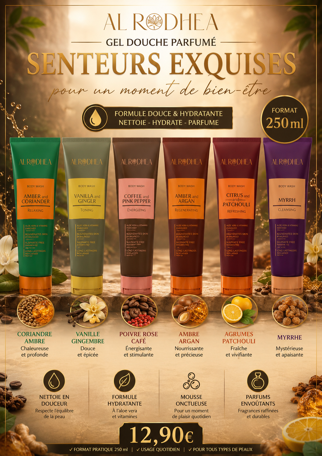 GEL DOUCHE PARFUMÉ SENTEURS EXQUISES