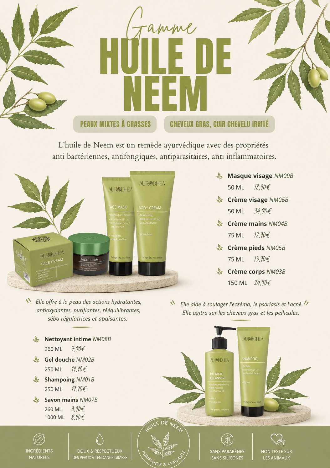 Gamme huile de neem