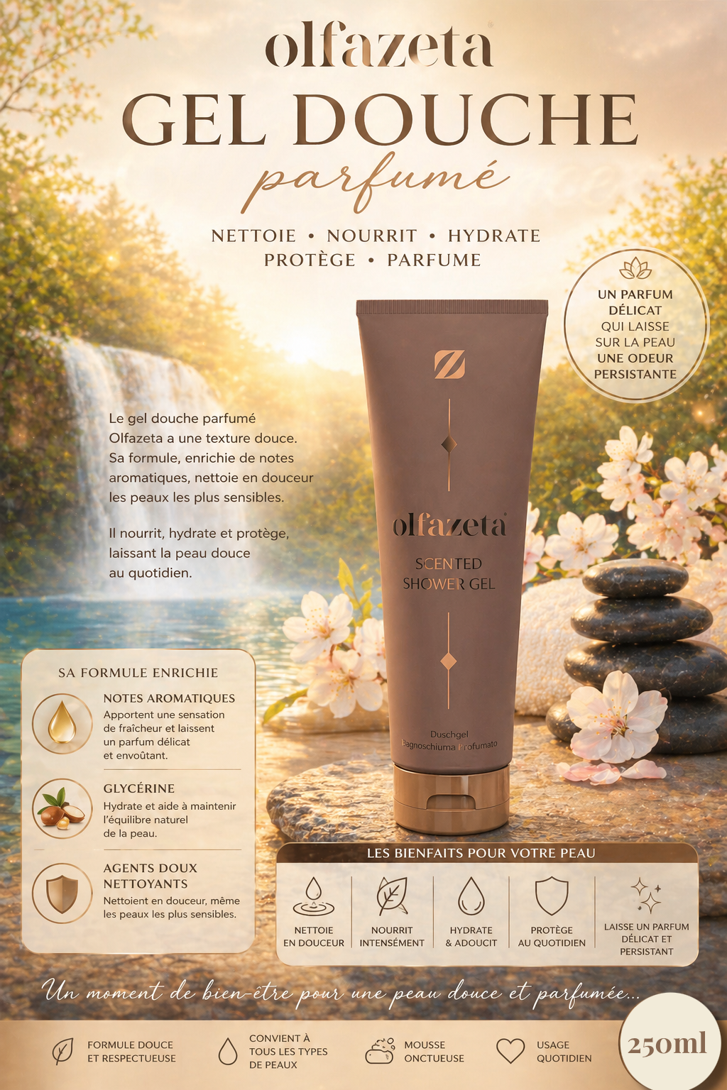 Gel douche parfume