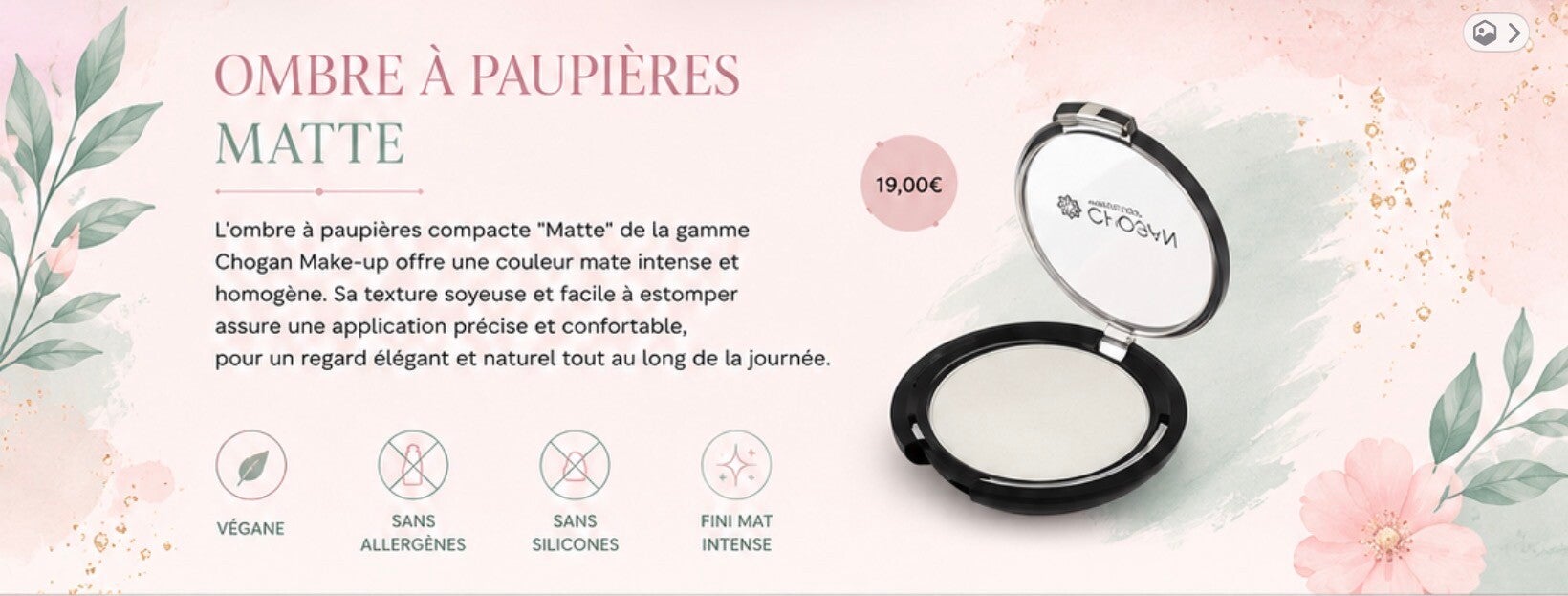 L'ombre à paupières compacte "Matte"