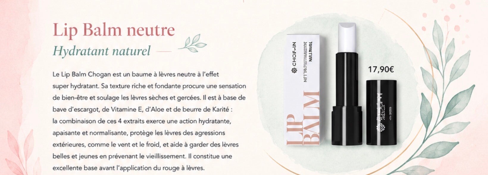 baume à lèvres neutre