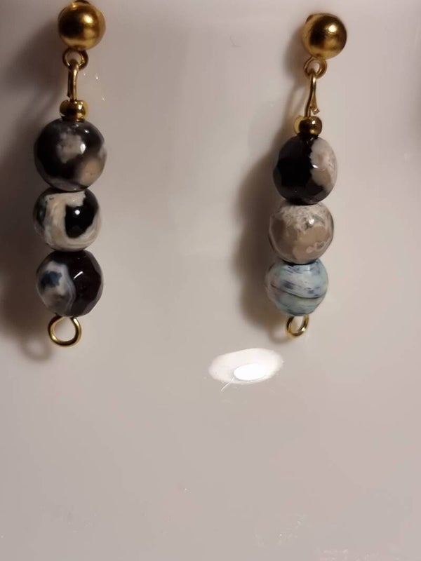 Pendentif  pierre Agate Marbré