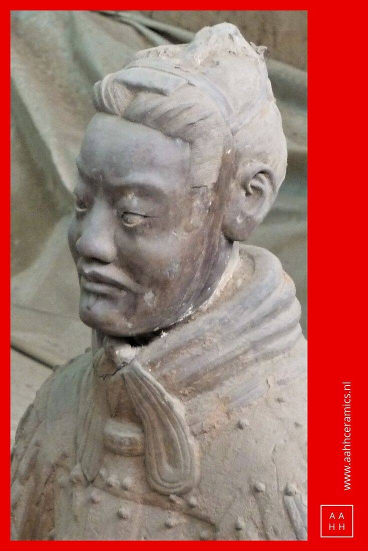 Hoofd van Officier uit Terracotta Leger China
