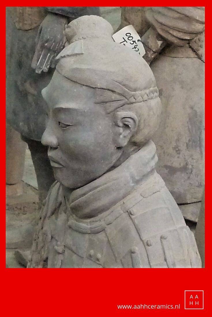 Hoofd van soldaat uit Terracotta Leger China