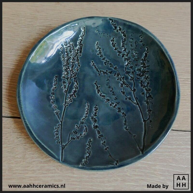 NB blauw schoteltje met planten afbeelding