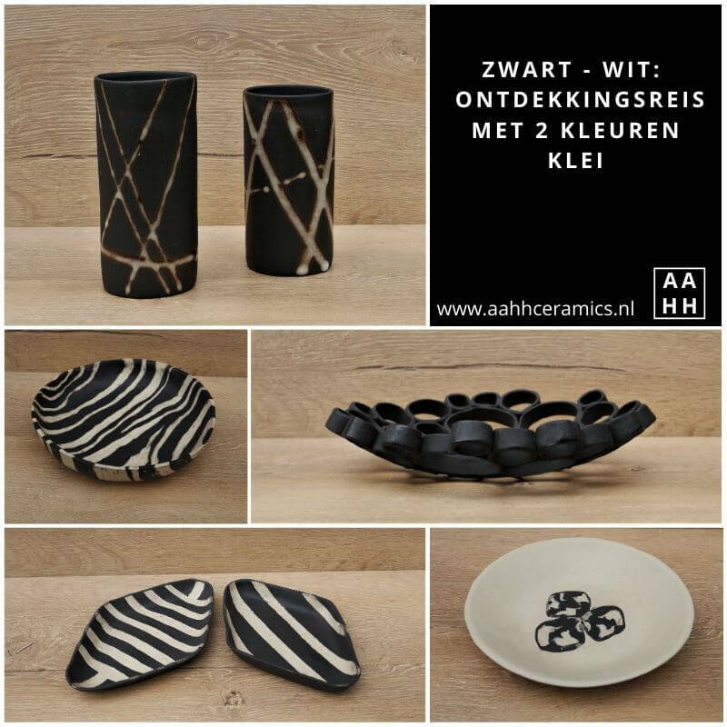 zwart-wit: ontdekkingsreis met 2 kleuren klei