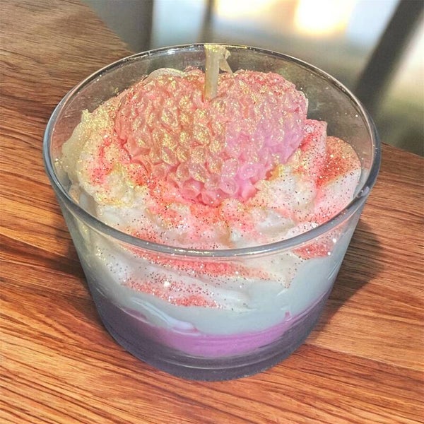 Bougie cœur st Valentin