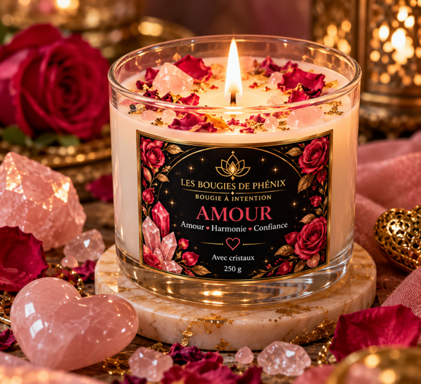 ✨ Collection Bougies à Intention Amour