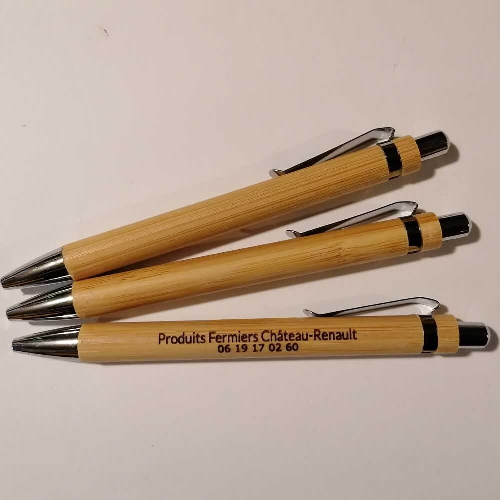 Stylos personnalisés Bois | Produits Fermiers Château-Renault
