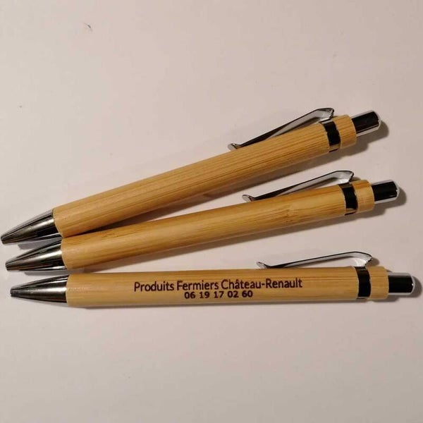 Stylos personnalisés Bois | Produits Fermiers Château-Renault