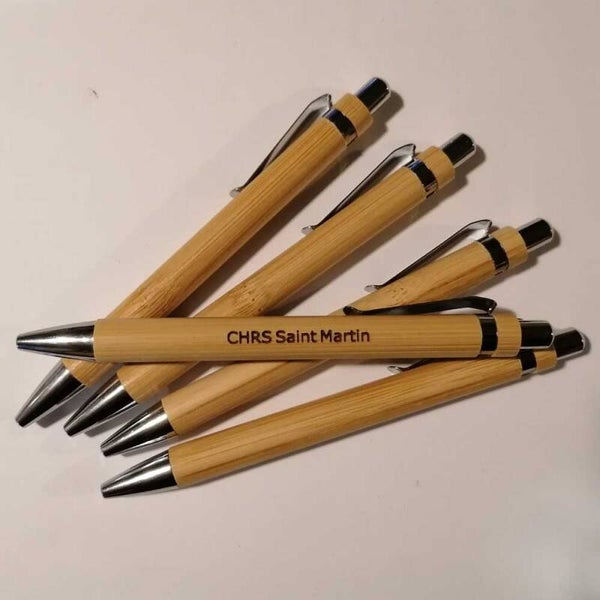 Stylos personnalisés Bois | CHRS Saint Martin