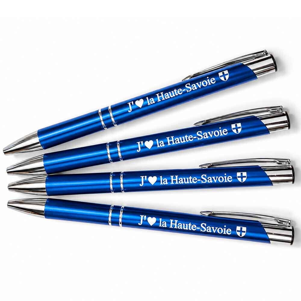 Stylo souvenir en métal gravé "Haute-Savoie" (74)