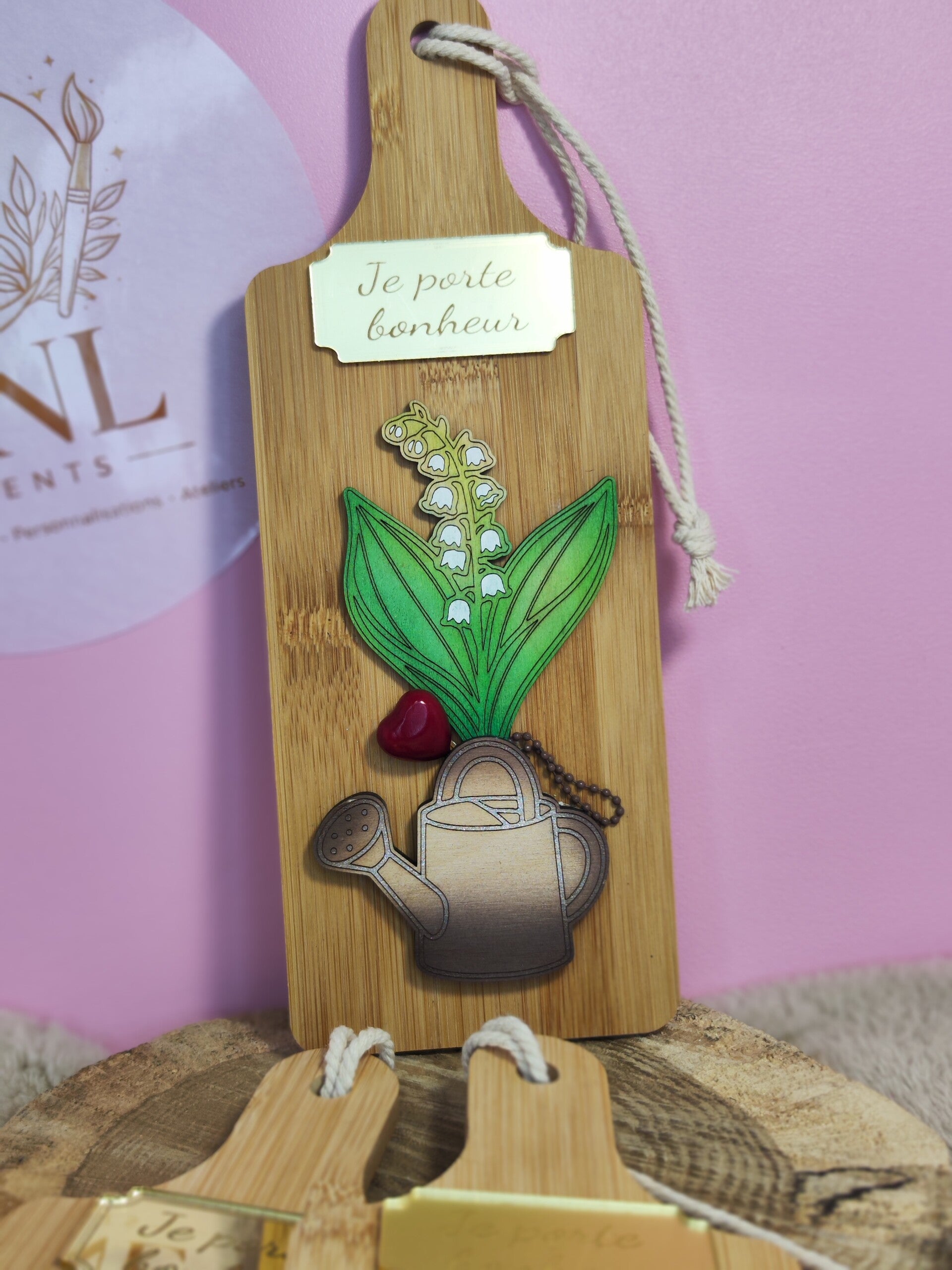 Planche décorative Je porte bonheur