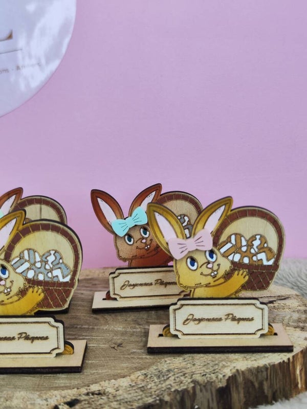 Lapin à poser avec panier
