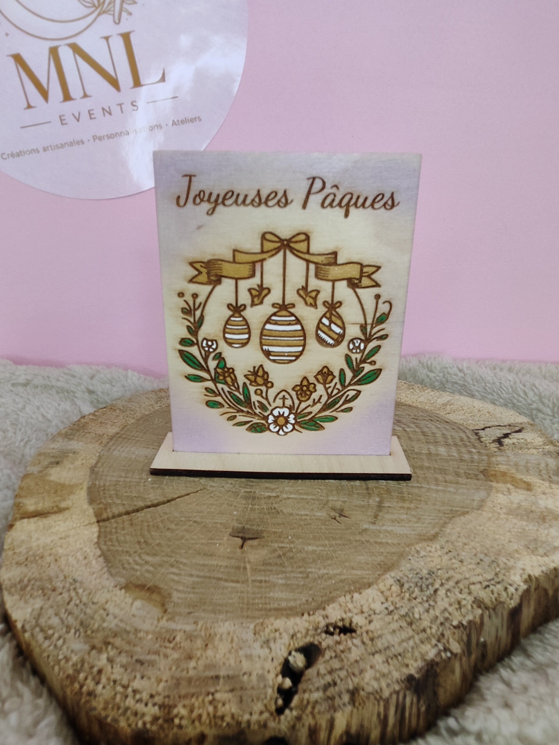 Plaque à poser motif œufs de pâques