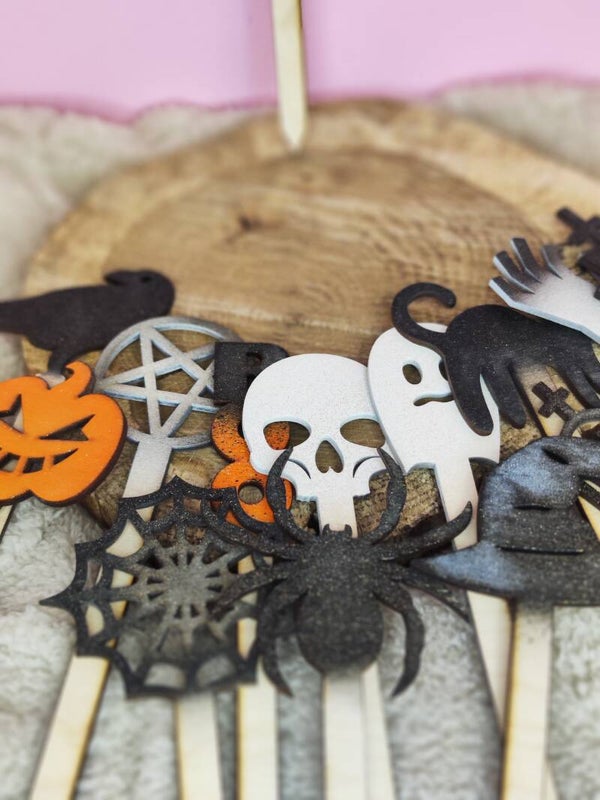 Pics à planter en bois pour Hallowen