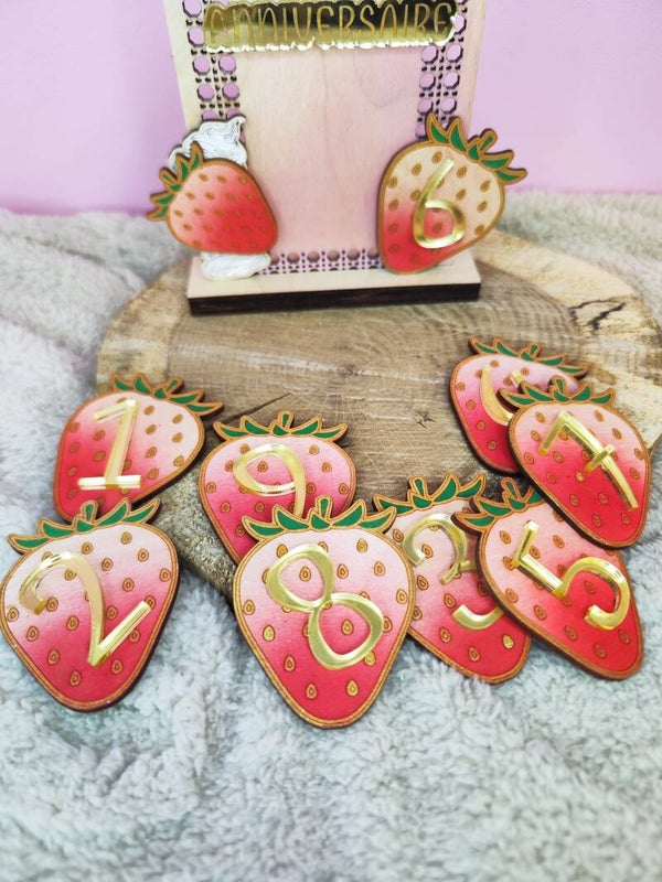 Arche Chiffre fraise aimanté