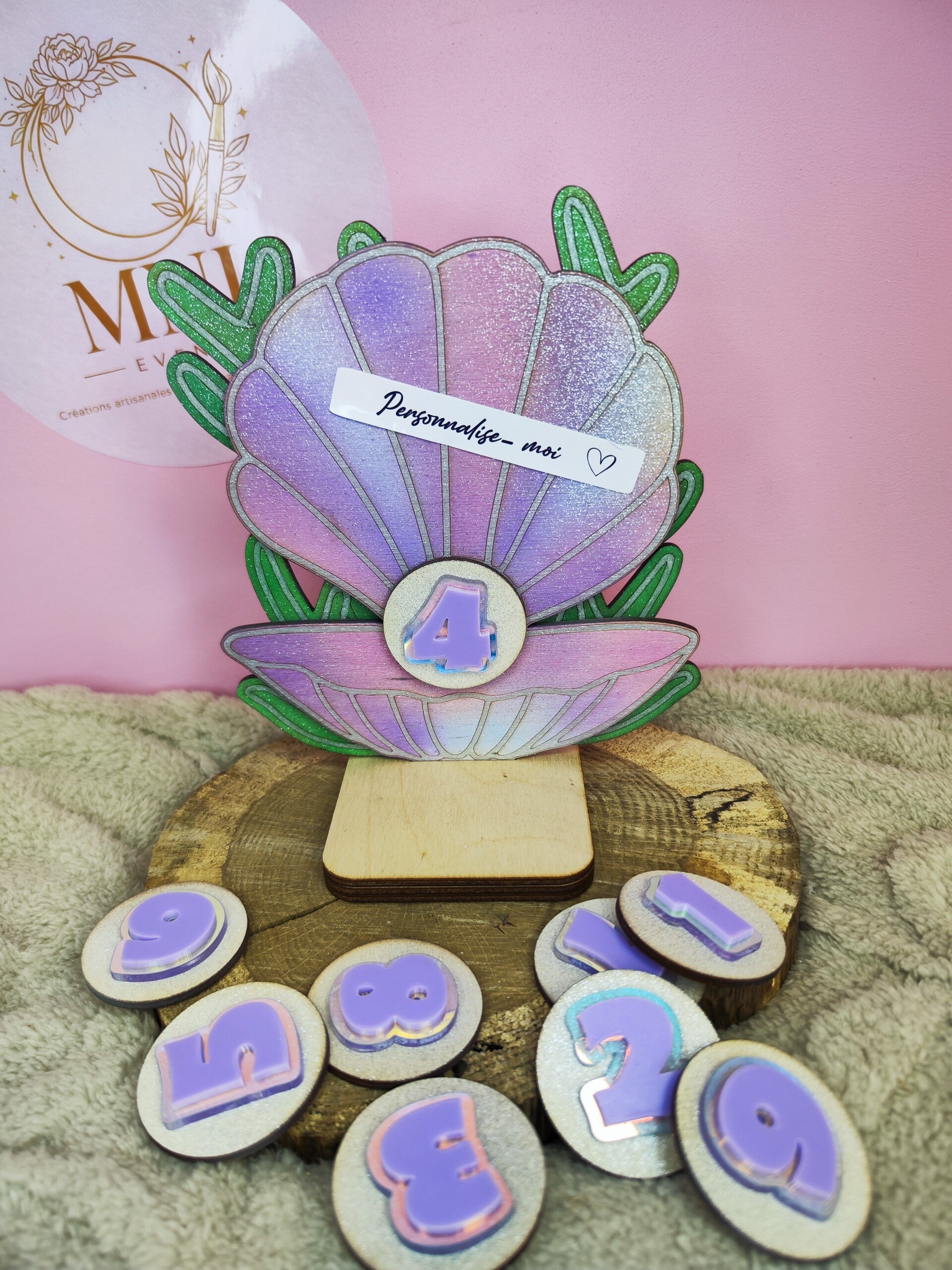 Plaque Coquillage avec chiffre