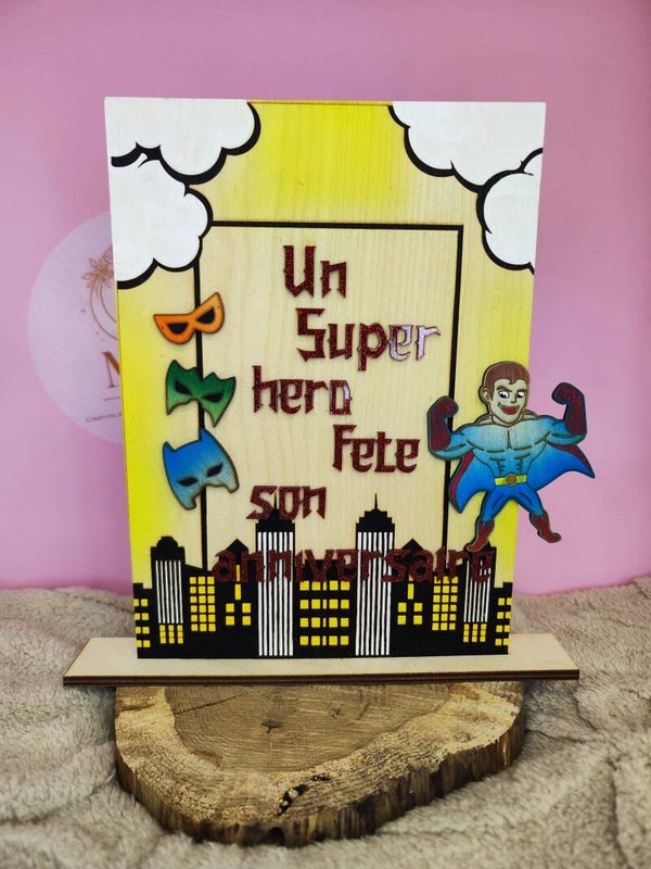 Grande Plaque de bienvenue Super Heros