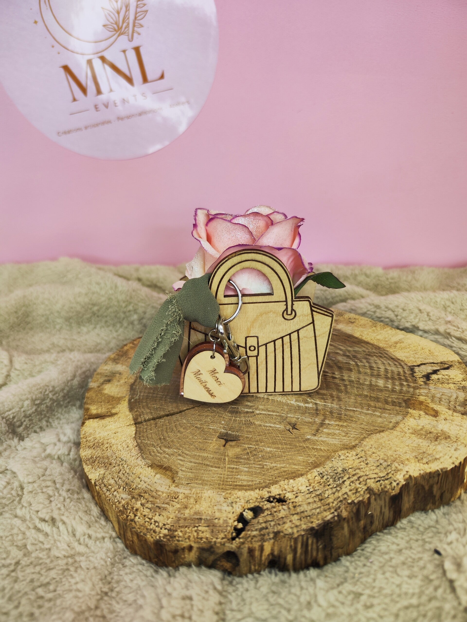 Mini sac ornée d'une rose
