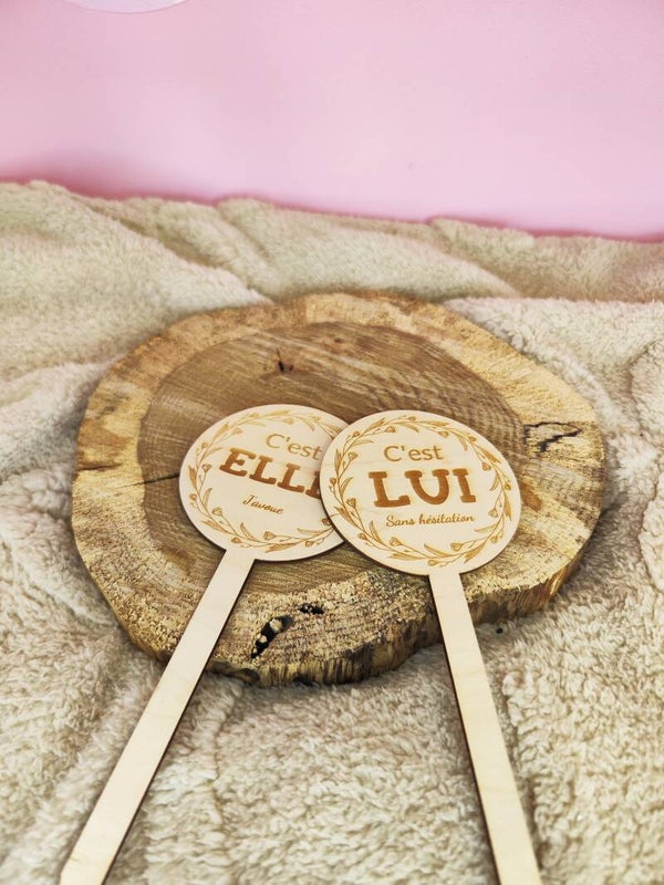 Pancarte "Elle" et "Lui"
