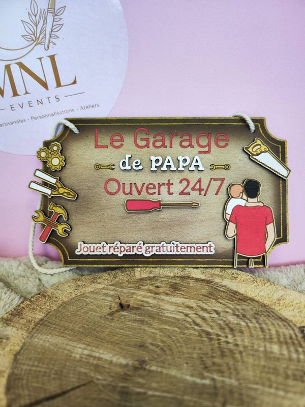 Plaque "Le garage de Papa"