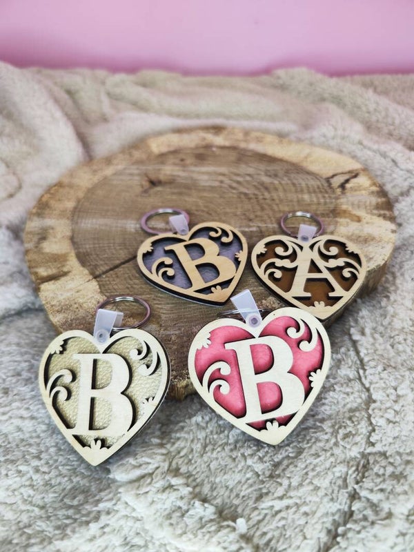 Porte clef cœur Alphabet