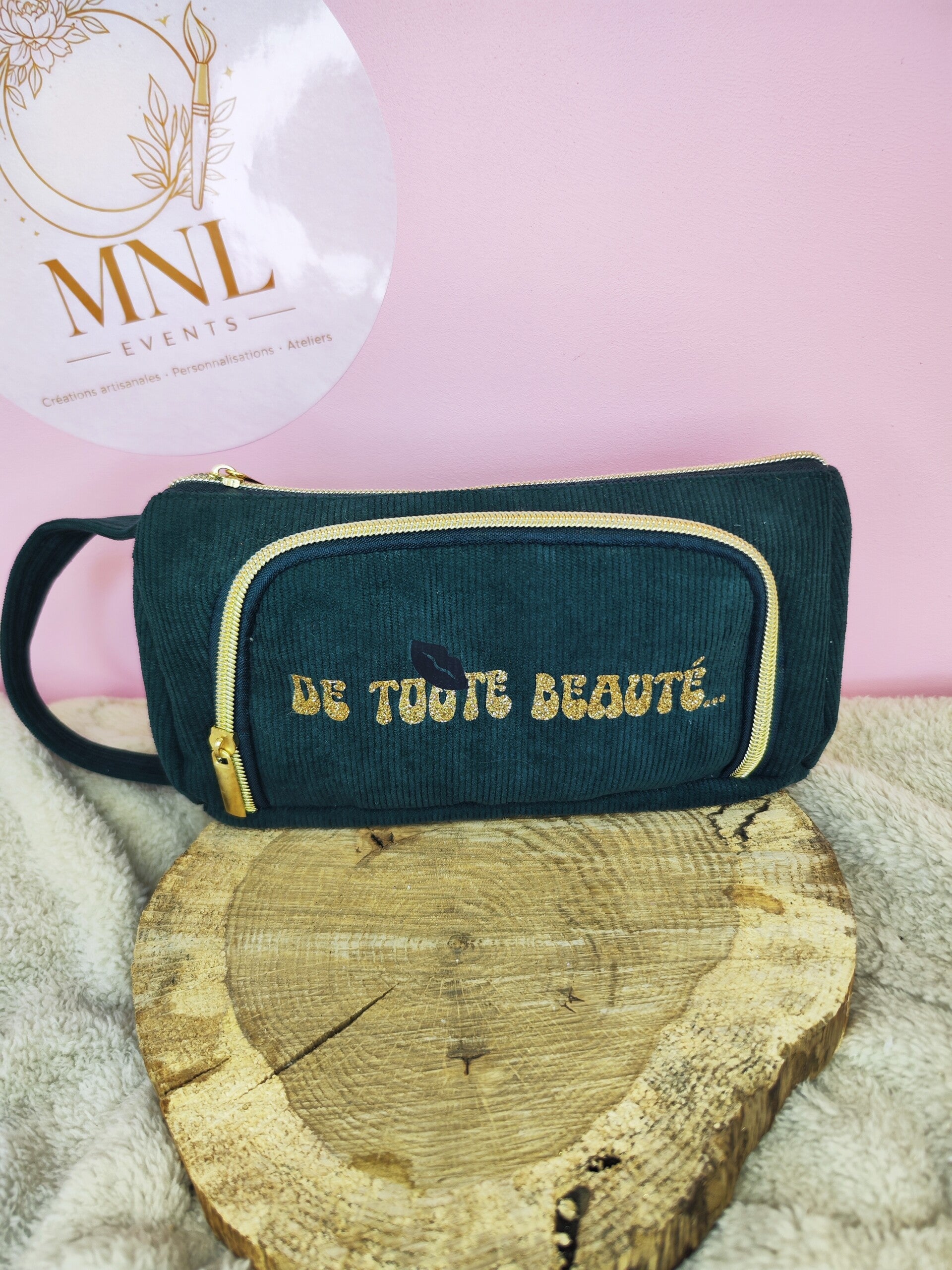 Trousse beauté en velours