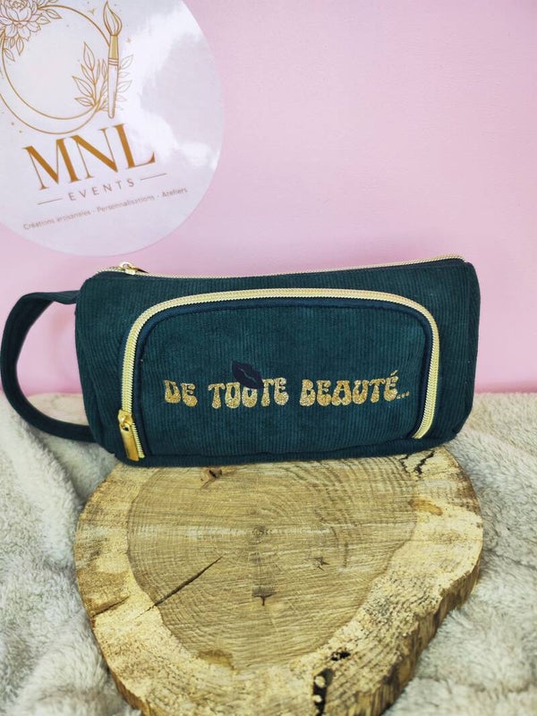 Trousse beauté en velours