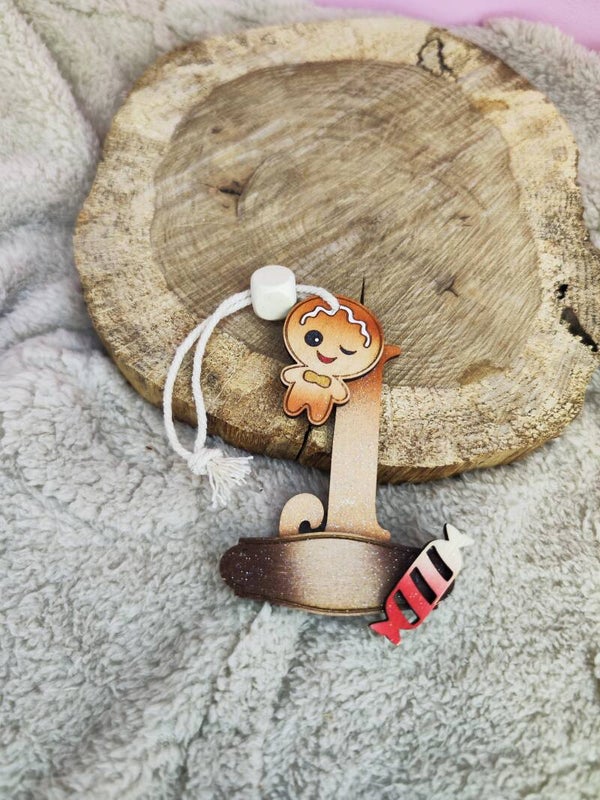 Suspension Petit biscuit Alphabet à personnaliser