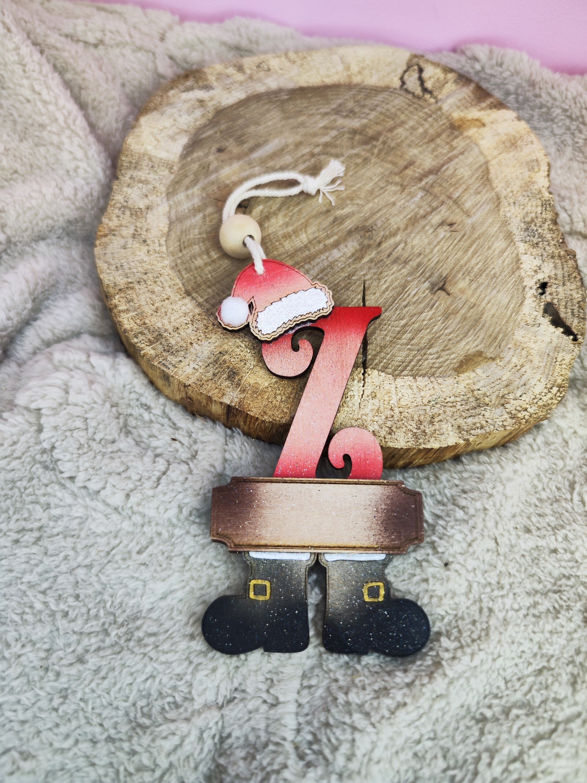 Suspensions Père noël Alphabet à personnaliser