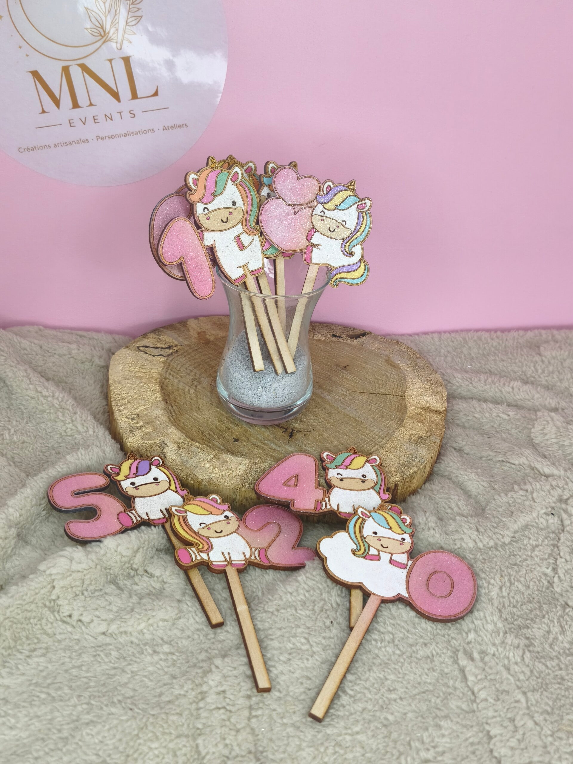 Topper Licorne chiffre