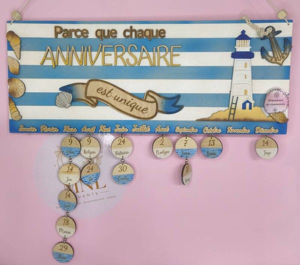 Calendrier Anniversaire