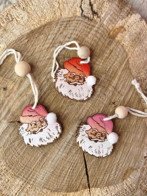 Suspensions tête de Père Noël