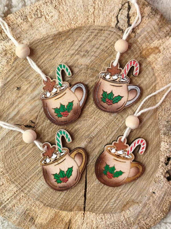 Suspensions chocolat chaud de Noël