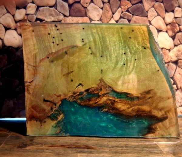 Flaming Box Elder Wood Decor