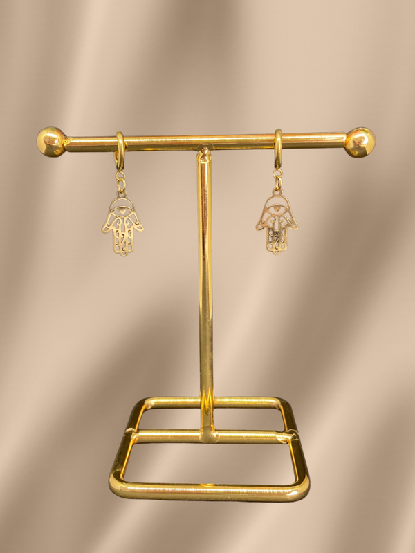 Hamsa Ohrringe vergoldet