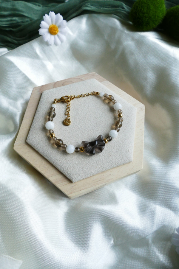 Rauchquarz Schleifen Armband