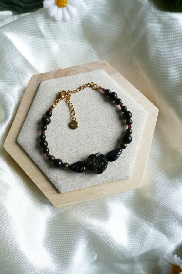 Goldobsidian Rosen Armband