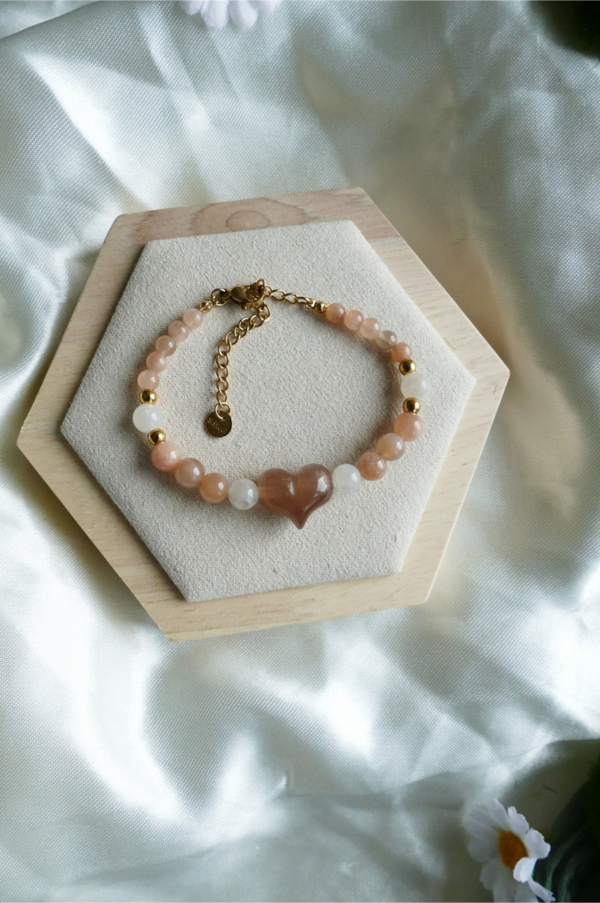 Mondstein x Sonnenstein Herz Armband