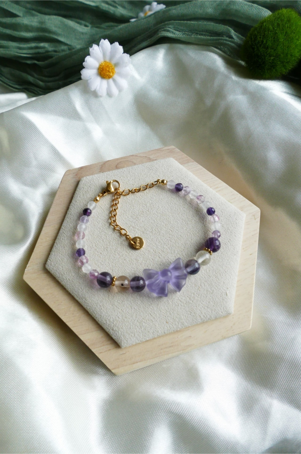 Fluorit Schleifen Armband