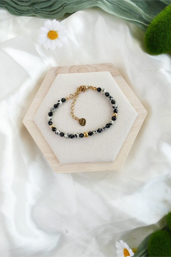 Dalmatinerjaspis x Turmalin Armband
