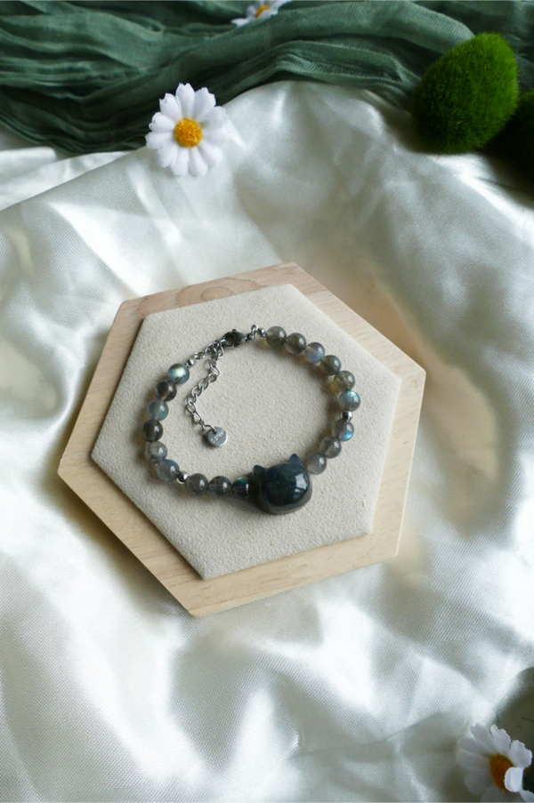 Labradorit Katzenkopf Armband