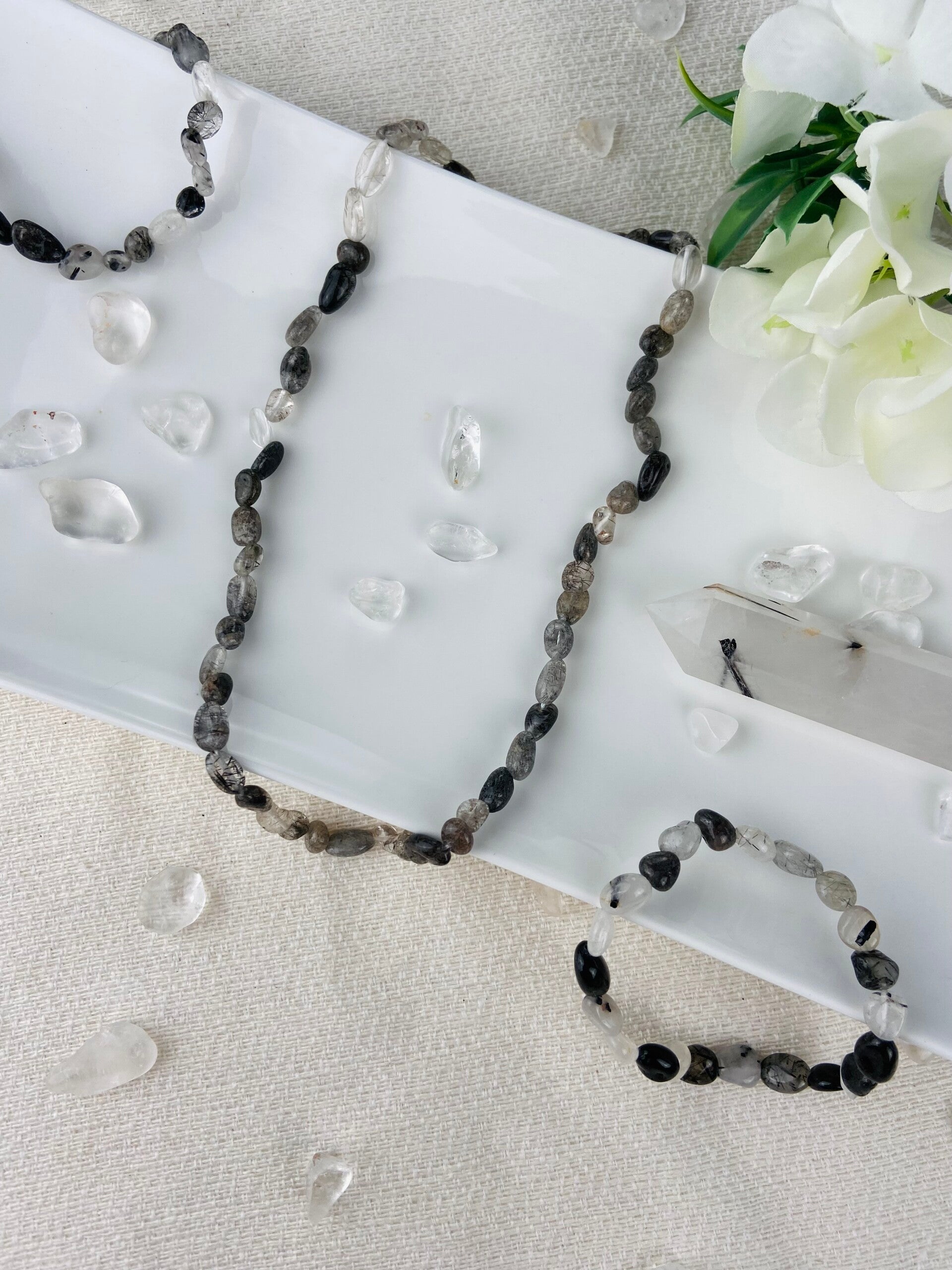 Turmalinquarz Nuggetkette