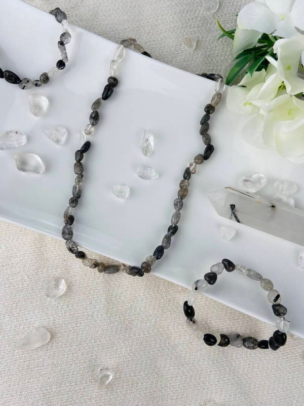 Turmalinquarz Nuggetkette