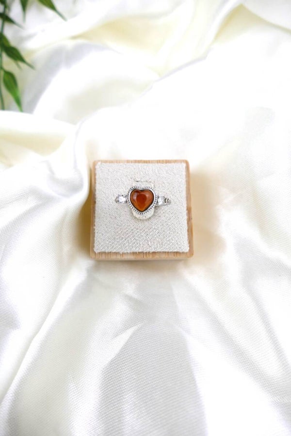 Granat Herz Ring