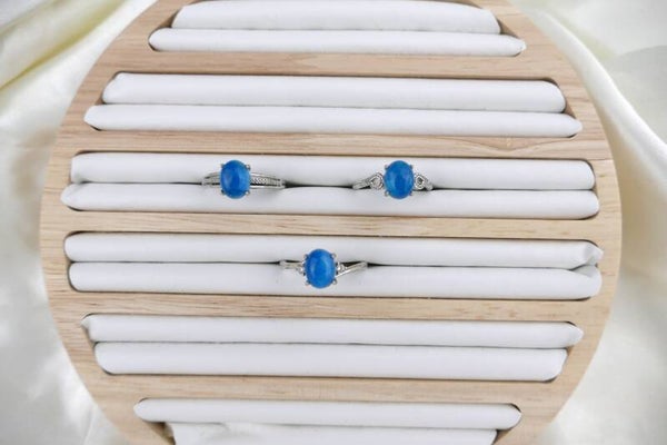 Blaue Apatit Ringe