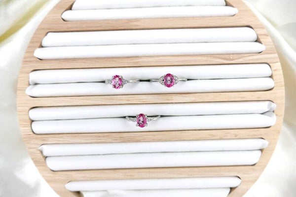 Pinke Topas Ringe