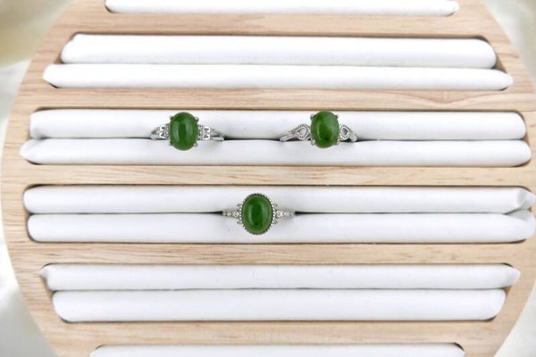Grüne Jade Ringe