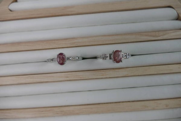 Rosa Turmalinringe